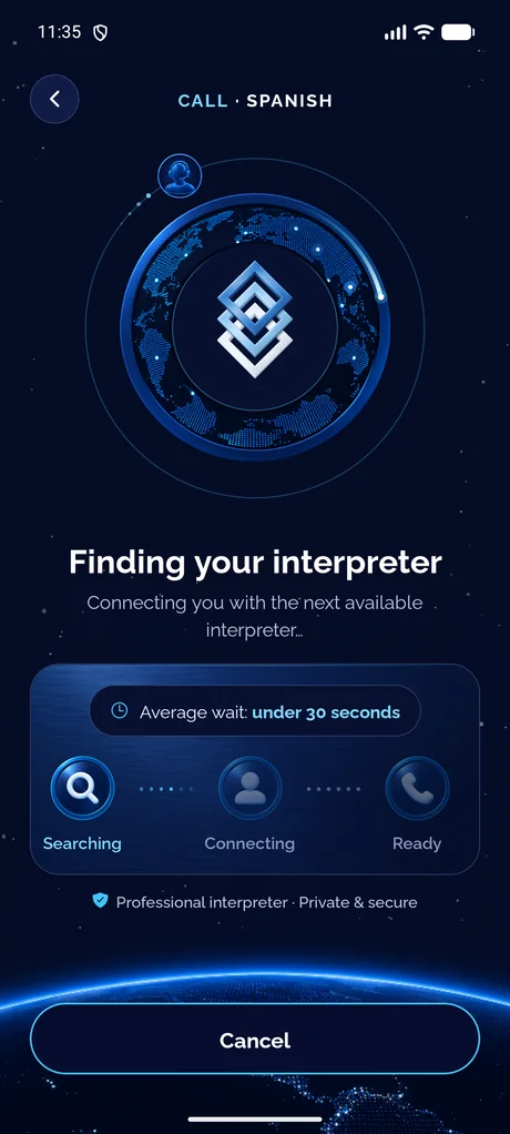 Gentium app: finding your interpreter